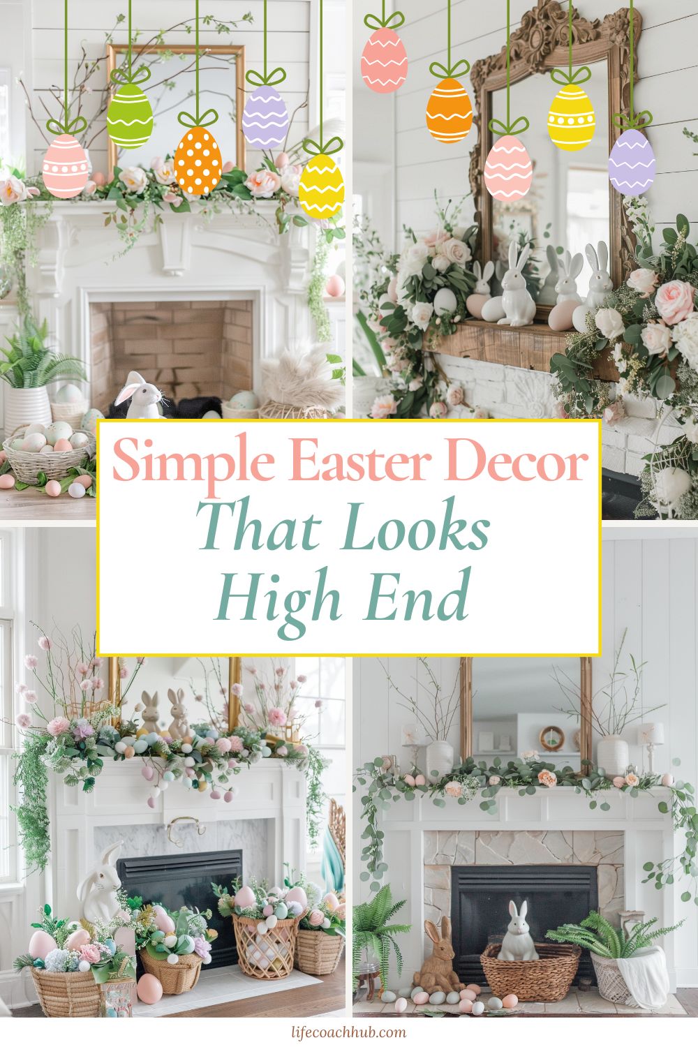 Farmhouse Easter Mantel: The Balanced Garland Trick (So It Doesn’t Crowd)