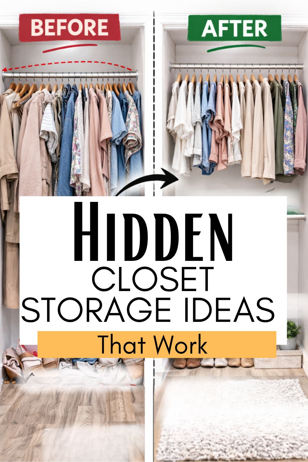 How to Add a Second Hanging Level in a Very Small Closet