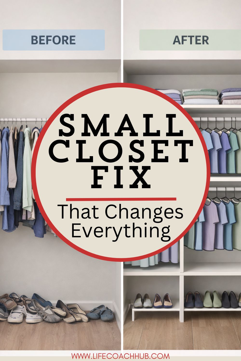 How to Organize a Small Closet with Two Hanging Rods (Without Losing Fold Space)